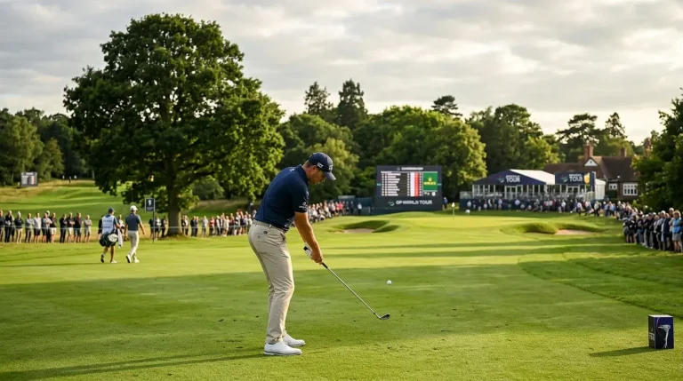 DP World Tour European golf event with players competing on a classic parkland course