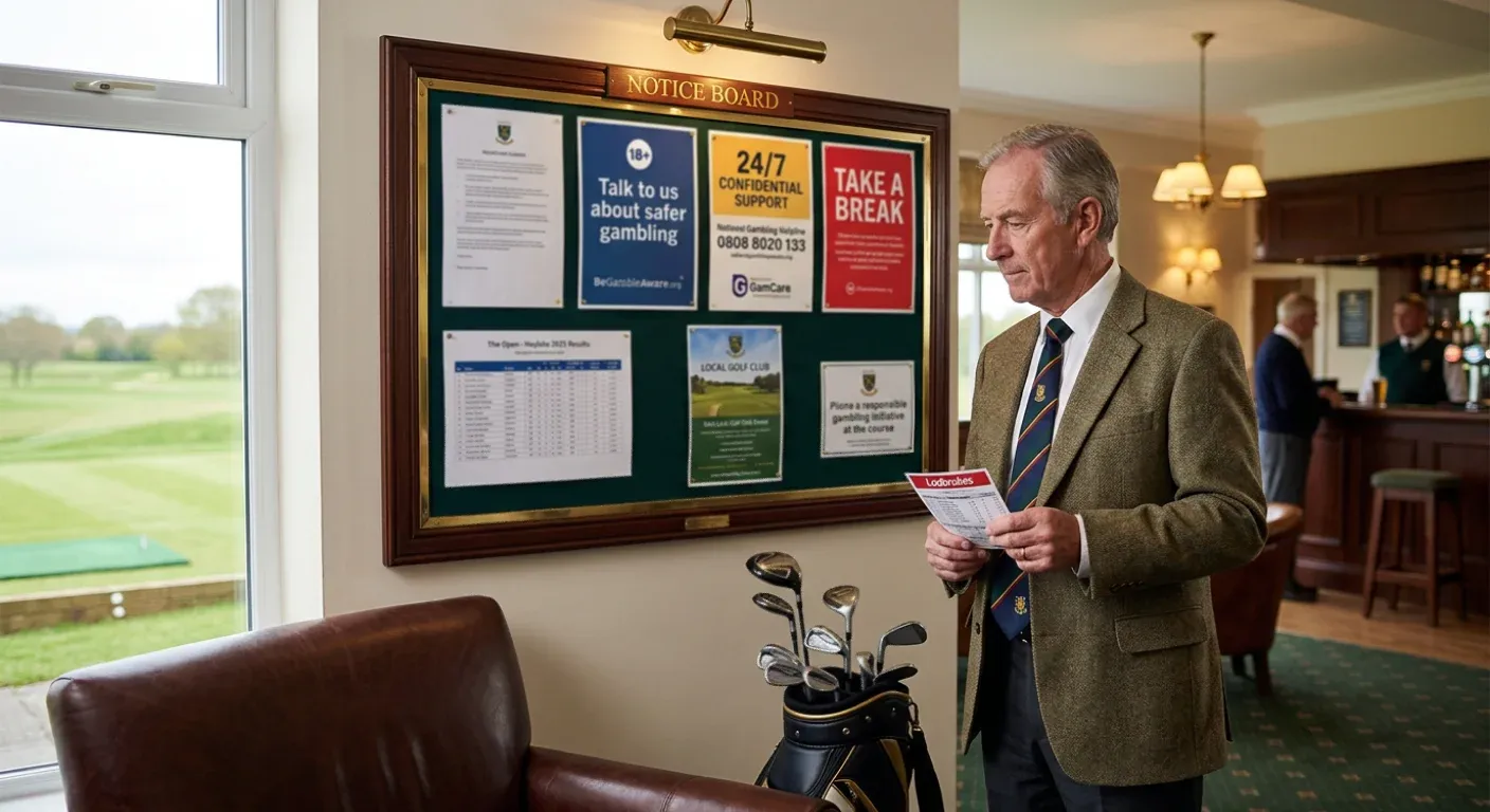 Responsible gambling support resources showing GamCare and BeGambleAware helpline information