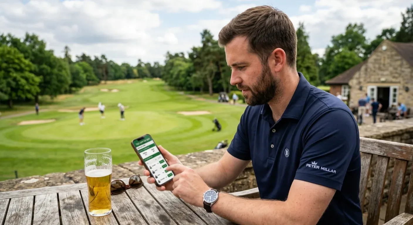 Golf betting app feature comparison showing cash-out live odds and each-way market availability