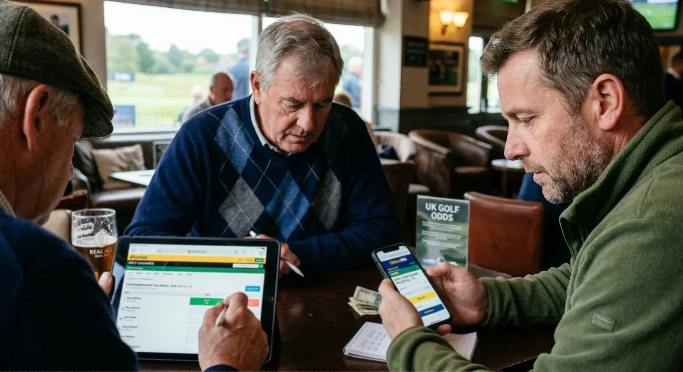 Comparison of golf odds on a betting exchange versus traditional bookmaker for same event