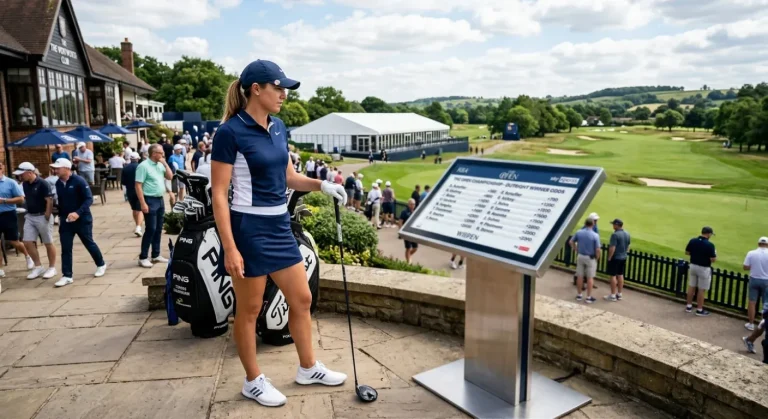 Golf tournament outright winner market showing full field odds before a professional event
