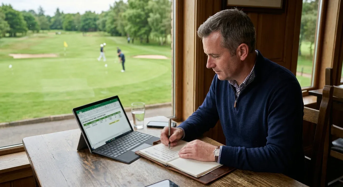 Points-based golf staking plan showing variable stake allocation based on confidence ratings