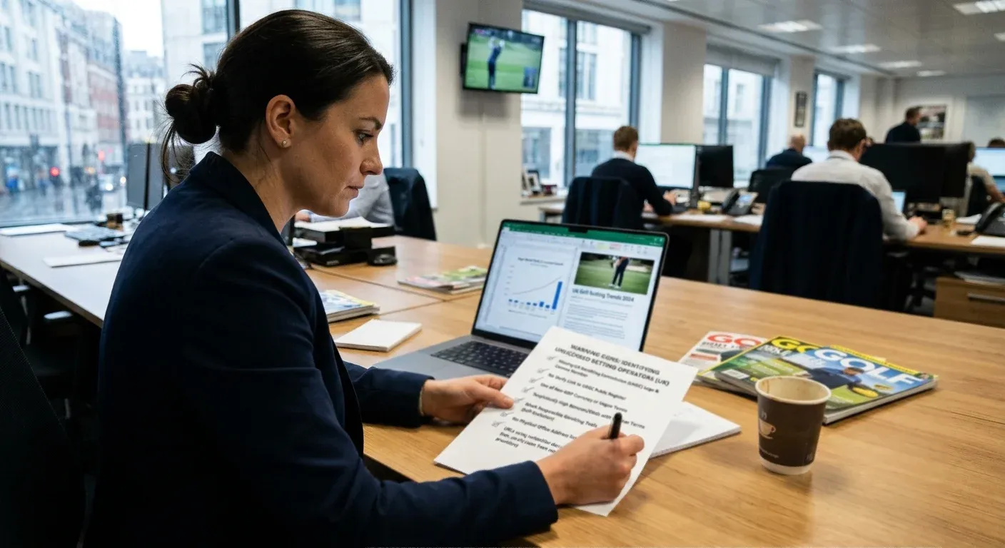 Checklist showing warning signs for identifying an unlicensed betting operator online