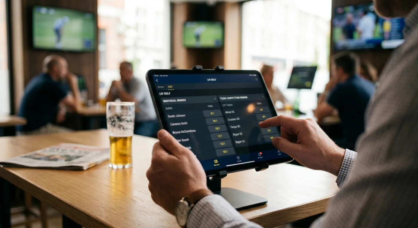 LIV Golf betting screen showing individual winner market alongside team competition odds