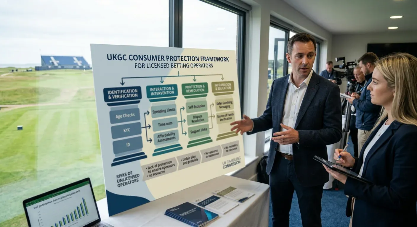 UK Gambling Commission consumer protection framework diagram for licensed betting operators